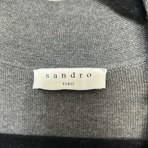 Sandro Gray  Suity Knit Dress size 8 (Sandro size 40) - Picture 4 of 7